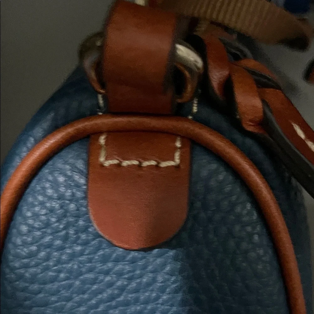 Dooney & Bourke Blue Leather Crossbody with Brown Trim. **NWT** - Picture 7 of 7